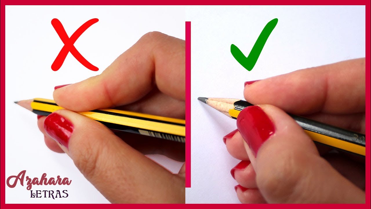 como sostener el lapiz para escribir