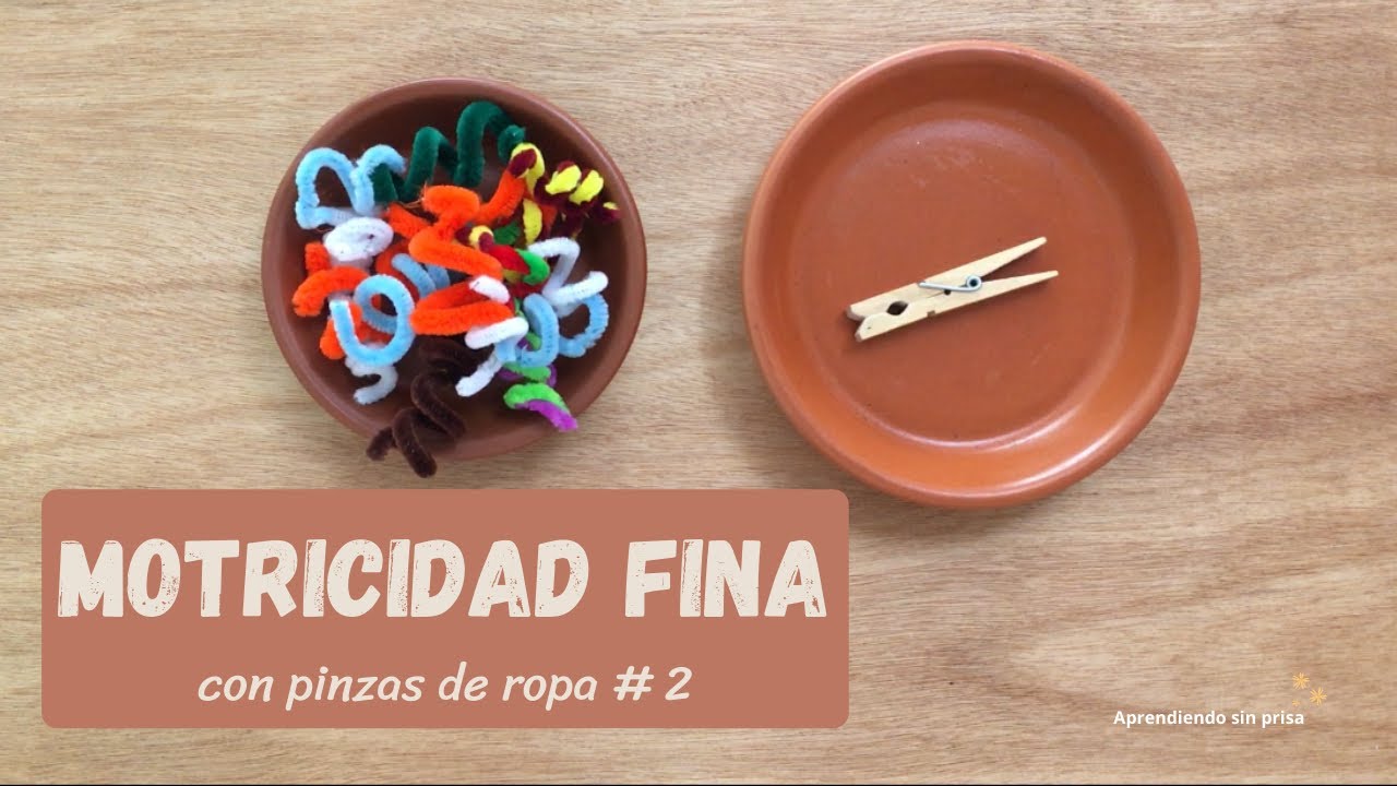 motricidad fina con pinzas de ropa