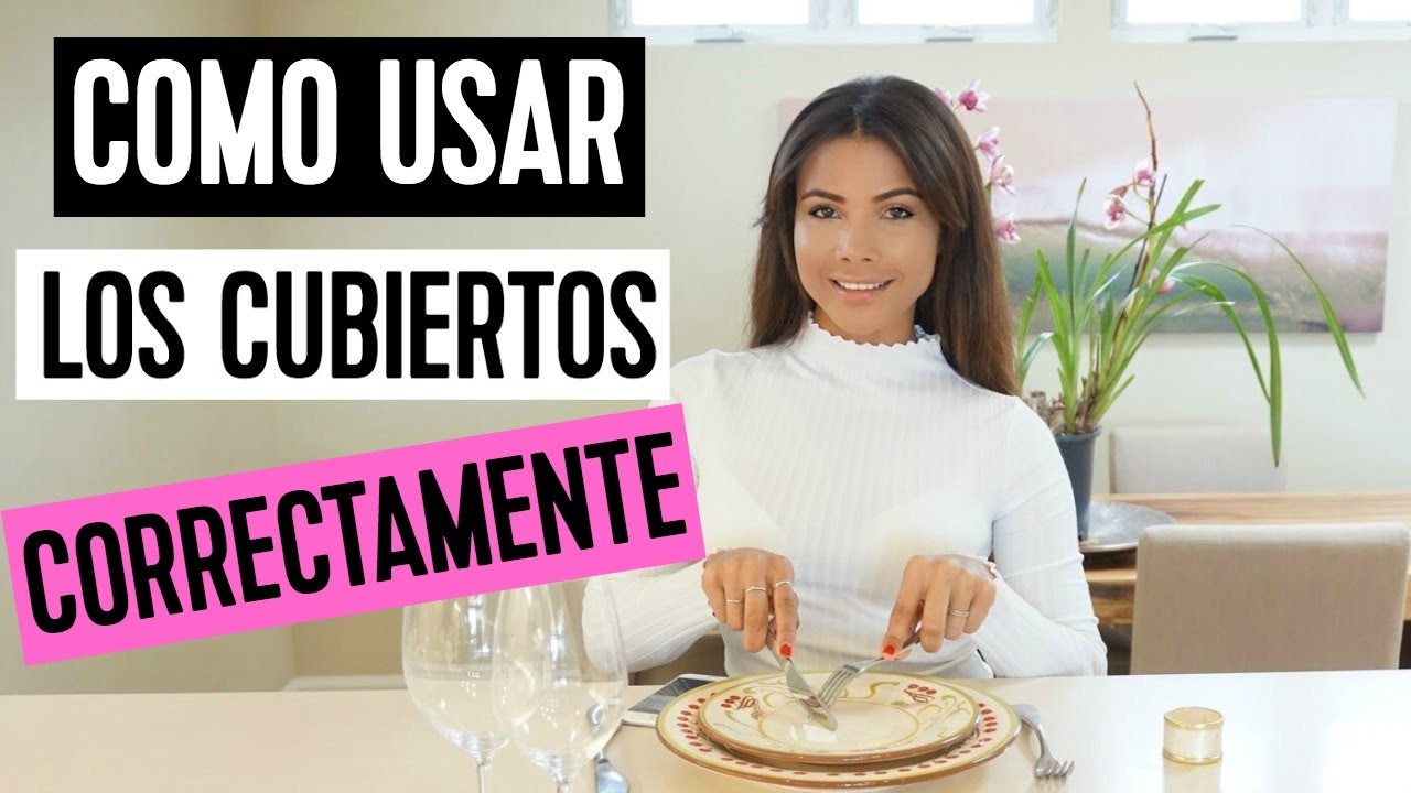 uso de cubiertos en la mesa